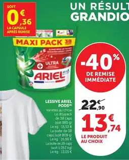 Bi1 Lessive ariel pods offre