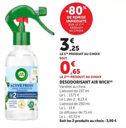 Bi1 Desodorisant air wick offre