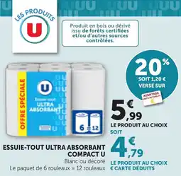 Bi1 Essuie-tout ultra absorbant compact u offre
