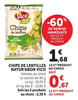 Bi1 Chips de lentilles natur'&bon vico offre