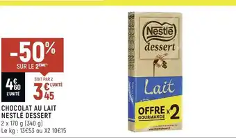 Spar Nestlé dessert chocolat au lait offre
