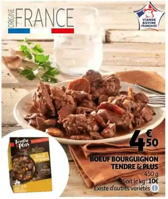 Auchan Tendre & plus boeuf bourguignon offre