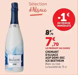 Bi1 Cremant d'alsace aop demi-sec ice bestheim offre