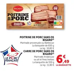 Bi1 Poitrine de porc sans os bigard offre