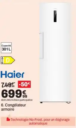 BUT HAIER Congélateur armoire offre