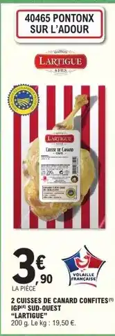 E.Leclerc Lartigue - cuisses de canard confites igp sud-ouest offre