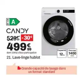 BUT CANDY Lave-linge hublot offre