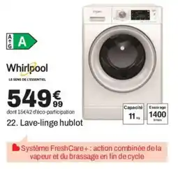 BUT WHIRPOOL Lave-linge hublot offre