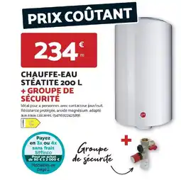 Bricomarché Chauffe-eau stéatite + groupe de sécurité offre