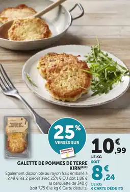 Bi1 Galette de pommes de terre soit kirn offre