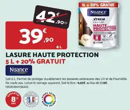 Bricomarché NUANCE Lasure haute protection offre