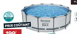 Bricomarché BESTWAY Piscine tubulaire steel pro max + robot de piscine aspirateur sans fil quartz offert offre