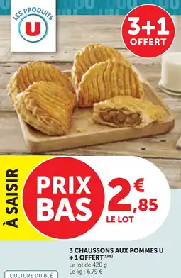 Bi1 3 chaussons aux pommes u offre
