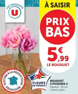 Bi1 Bouquet 5 pivoines u offre