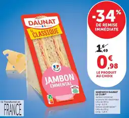 U Express Sandwich daunat le club offre