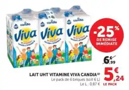 U Express Lait uht vitamine viva candia offre