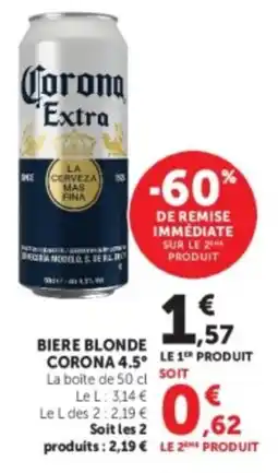 U Express Biere blonde corona 4.5° offre