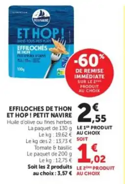U Express Effiloches de thon et hop petit navire offre