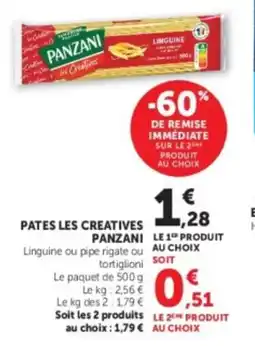 U Express Pates les creatives panzani offre