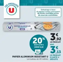 U Express Papier aluminium resistant u offre