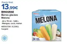 Costco BINGGRAE Barres glacées Melona offre