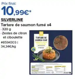 Costco SILVERLINE Tartare de saumon fumé x4 offre