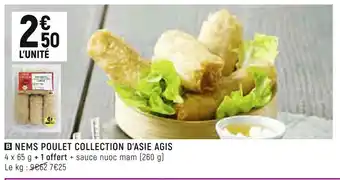 Petit Casino Agis nems poulet collection d’asie offre
