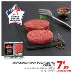 U Express Steack hache pur boeuf 15% mg charal offre