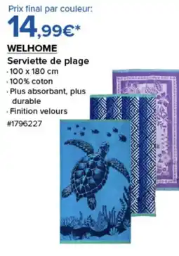 Costco WELHOME Serviette de plage offre