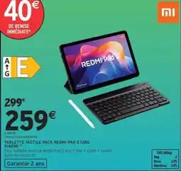 Intermarché Tablette tactile pack redmi pad 2 128g xiaomi offre