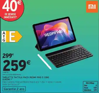 Tablette tactile pack redmi pad 2 128g xiaomi