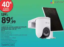 Intermarché Camera de surveillance exterieure connectee wifi sur batterie motorisee hb8 lite 2k ezviz offre