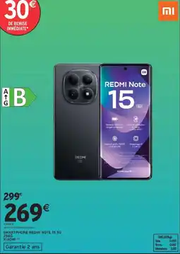 Intermarché Smartphone redmi note 15 5g 256 g xiaomi offre
