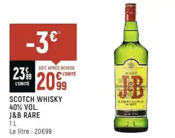 Vival J&b rare scotch whisky 40% vol. offre