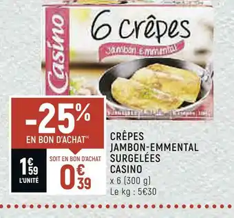 Spar Casino crêpes jambon-emmental surgelées offre