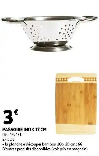 Auchan Passoire inox offre