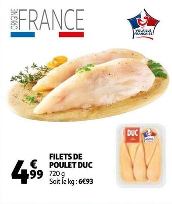 Auchan Duc filets de poulet offre