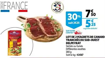 Auchan Delpeyrat lot de 2 magrets de canard tranchés du sud-ouest offre