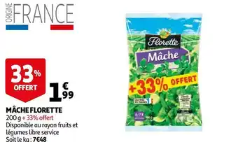 Auchan Florette mâche offre