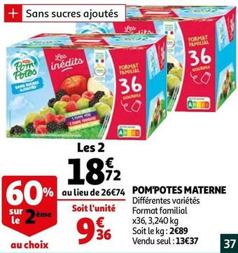 Auchan Materne pom'potes offre