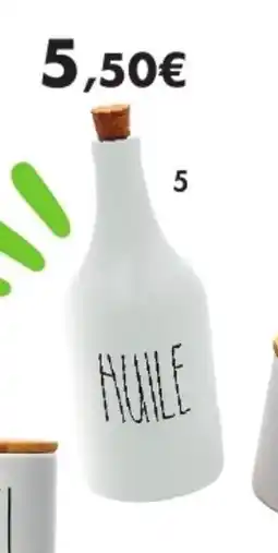 E.Leclerc Huilier en céramique blanc avec bouchon en liège offre