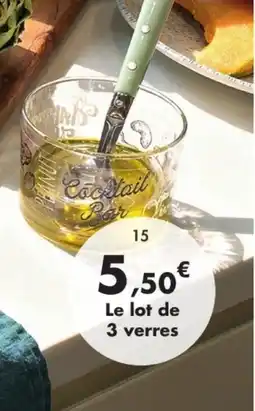 E.Leclerc Lot de 3 verres bodega en verre offre