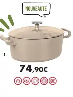 E.Leclerc Cocotte ovale Sitrabella en fonte d'acier émaillée offre