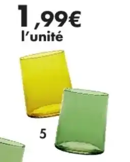 E.Leclerc Gobelets bas à l'unité en verre offre