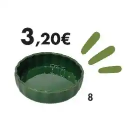 E.Leclerc Moule à tartelette vert en grès céramique offre