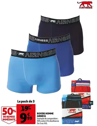 Auchan Airness boxers homme offre