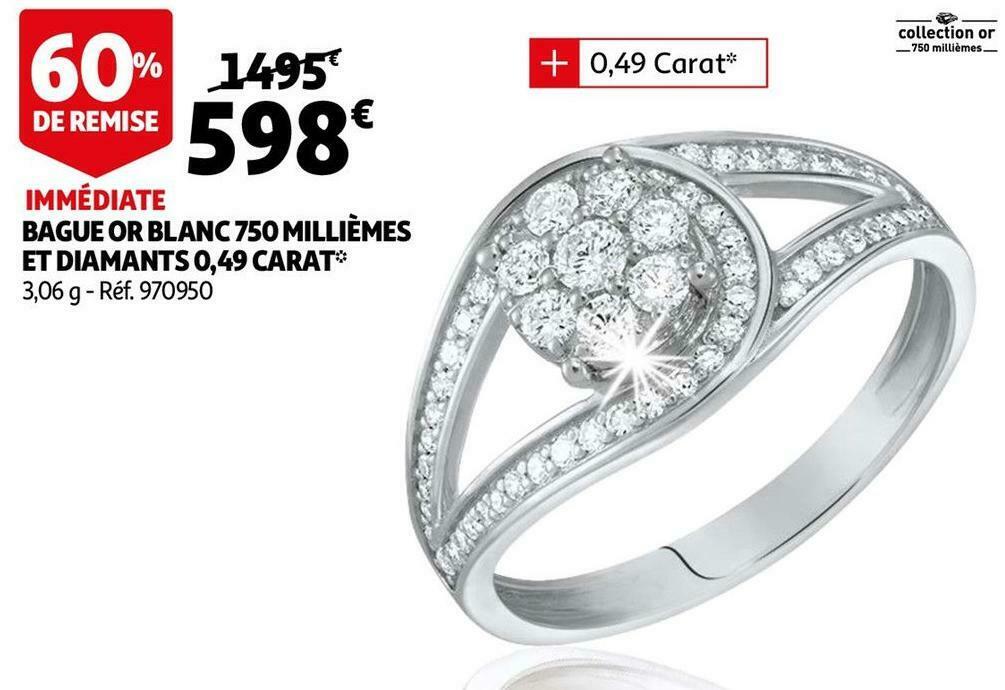 Bague 3 ors discount auchan