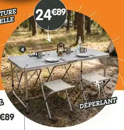 b&m Table pliante + 4 tabourets offre