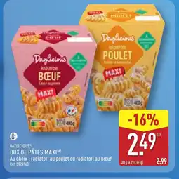 ALDI DAYLICIOUS Box de pâtes maxi offre