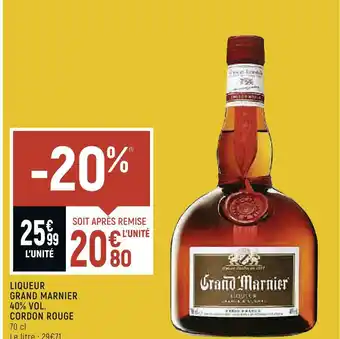 Cordon rouge liqueur grand marnier 40% vol.